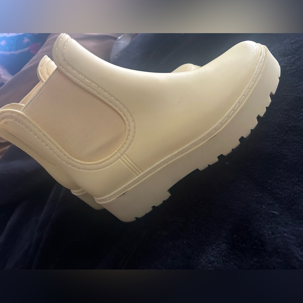 Cream Ankle Boots